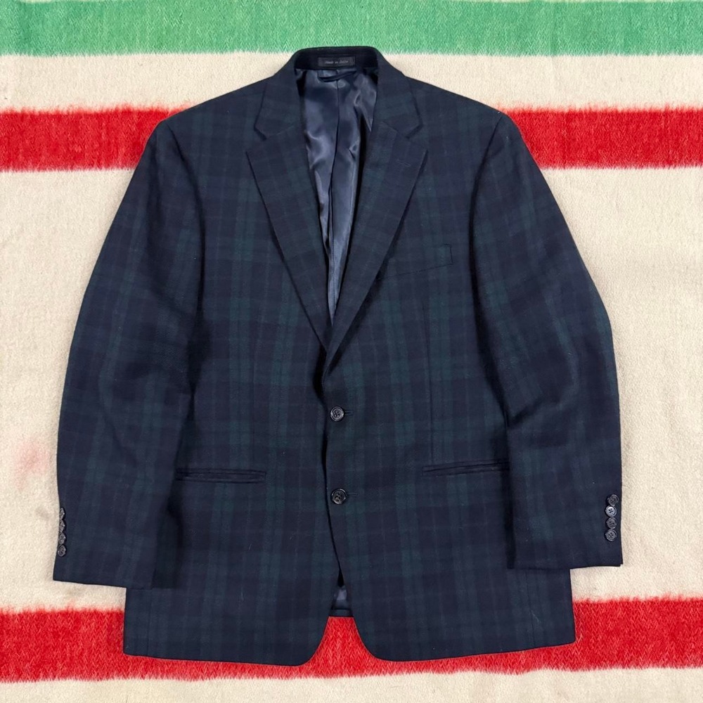 Lauren Ralph Lauren Mens Wool Blackwatch Tartan Plaid Blazer 42R Sport Coat